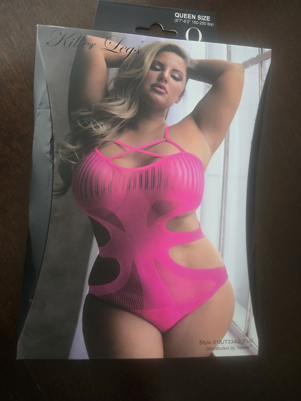 Killer Legs Neon Pink Cutout Bodysuit